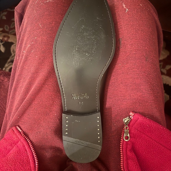 NWOT Coach black ankle Booties flats in women’s size 12 - Picture 5 of 5